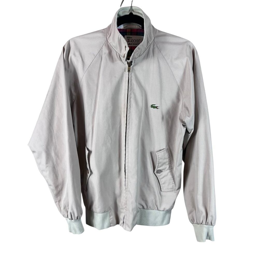 Izod x Lacoste Vintage 70s 80s Track Jacket Lightweight Coat Preppy Golf Tennis